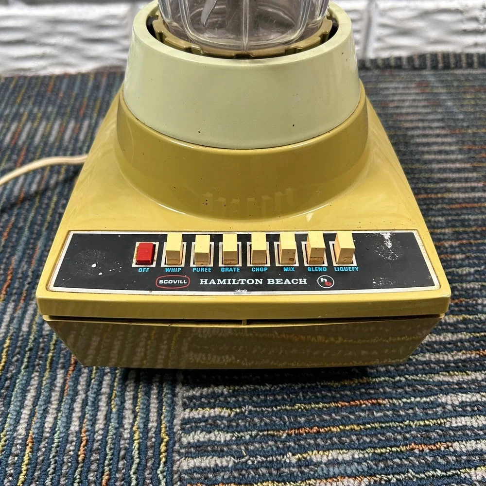 Vintage Hamilton Beach Blender 40oz Avocado Green 7-Speed Model 616-1 Scovill